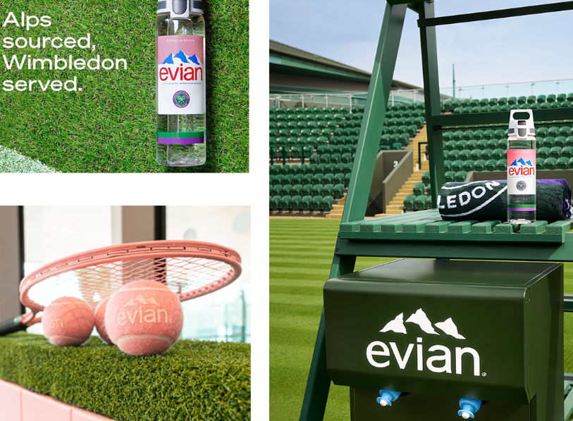 Evian, présent à Wimbledon.