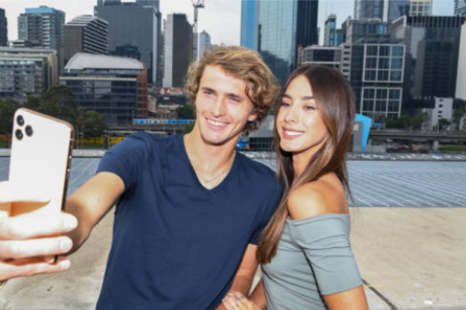 Zverev, avec son ex-partenaire Brenda Patea